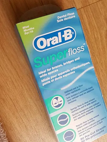 Oral-B - Filo Interdentale Super Floss 50 pezzi Pre tagliato (Confezione da...