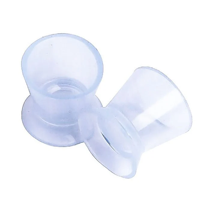 Piccolo secchio silicone - per coloranti 15 ml x 2 camere - Tappone di aspirazione