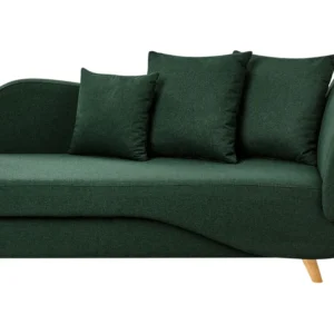Chaise longue con contenitore tessuto verde lato destro MERI II