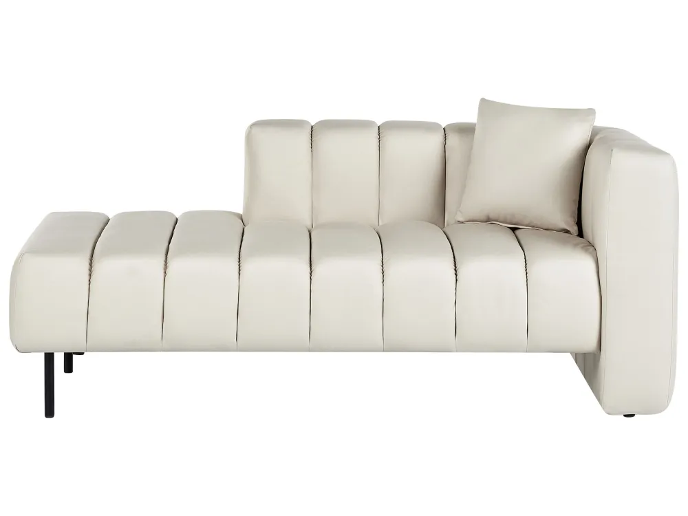 Chaise longue ecopelle vegana bianco imbrattato destra LANNILS