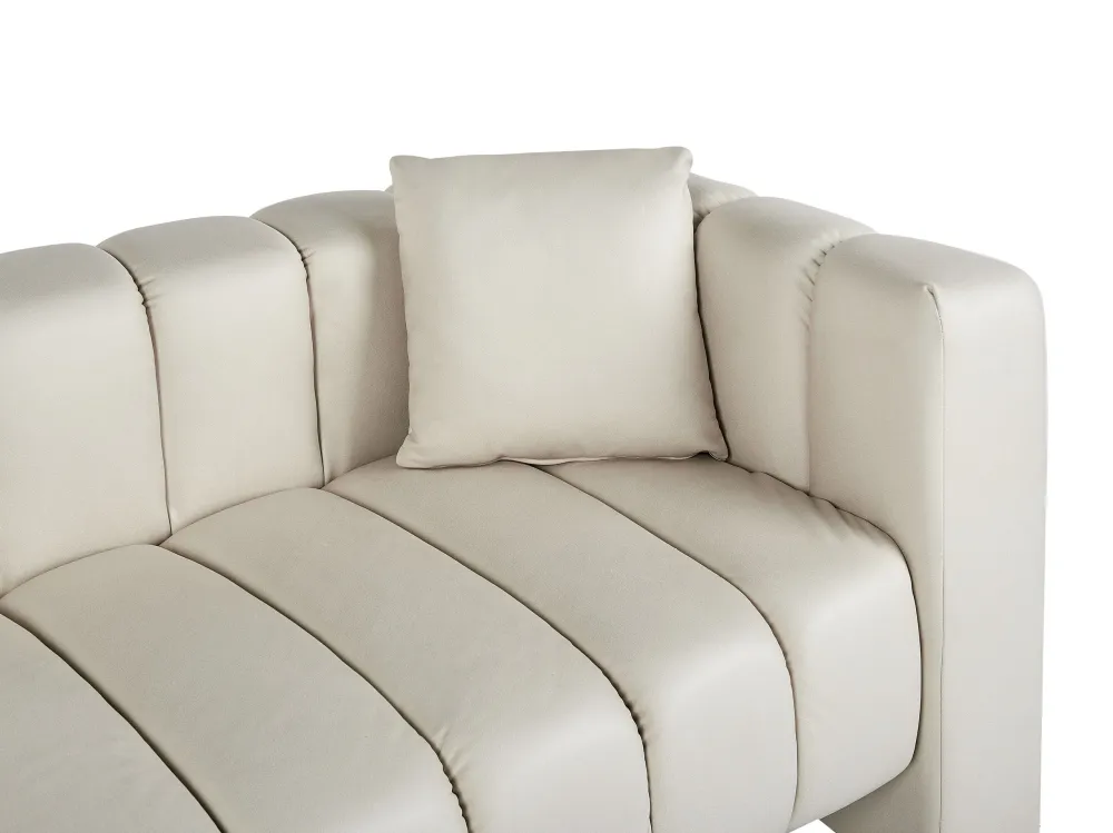 Chaise longue ecopelle vegana bianco imbrattato destra LANNILS