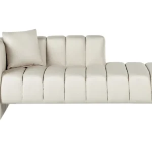 Chaise longue ecopelle vegana bianco unto sinistra LANNILS