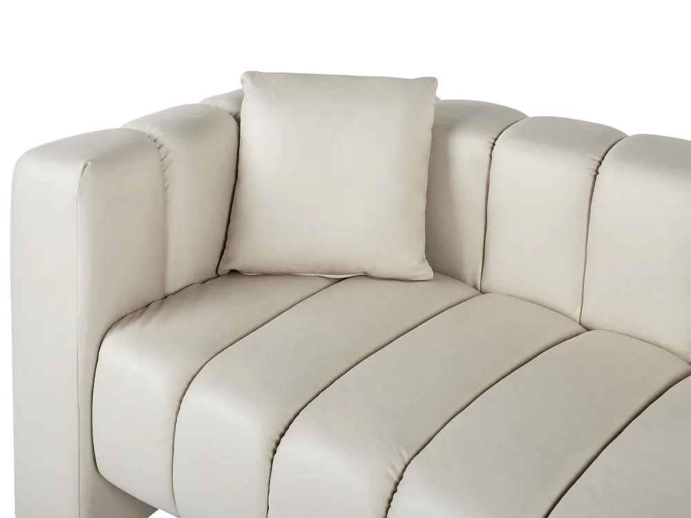 Chaise longue ecopelle vegana bianco unto sinistra LANNILS