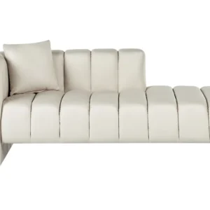 Chaise longue ecopelle vegana bianco unto sinistra LANNILS