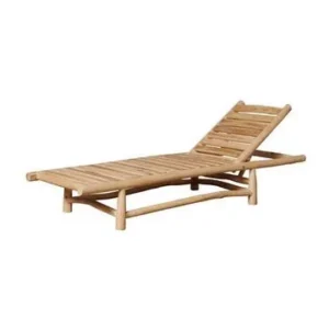 Chaise longue teak crema Bora-Bora Chehoma - 200cm