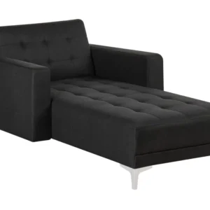 Chaise longue tessuto grigio grafite ABERDEEN