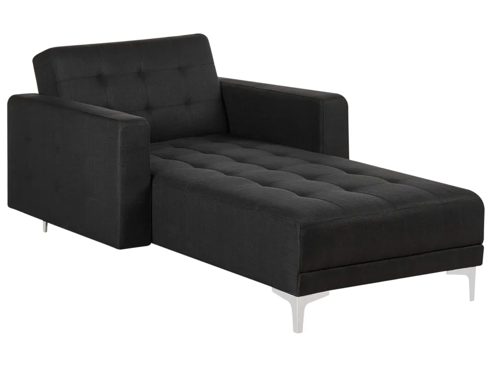 Chaise longue tessuto grigio grafite ABERDEEN