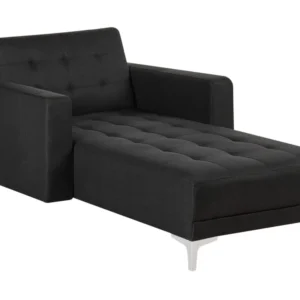 Chaise longue tessuto grigio grafite ABERDEEN