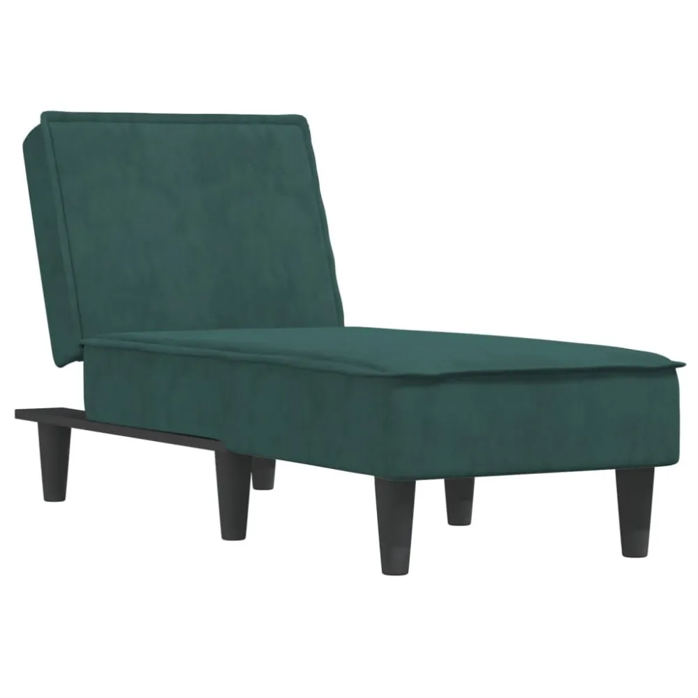 Chaise Longue Velluto Verde Ombroso