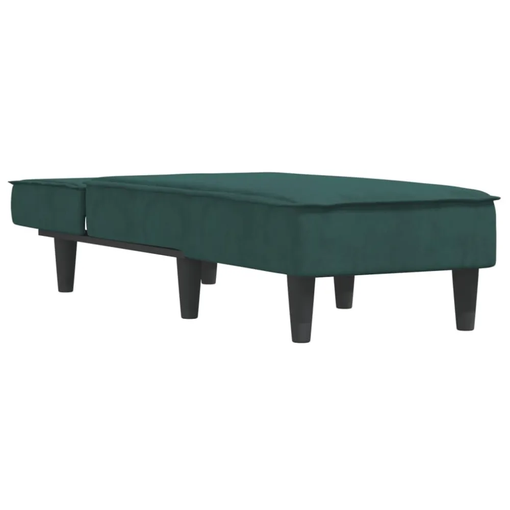 Chaise Longue Velluto Verde Ombroso