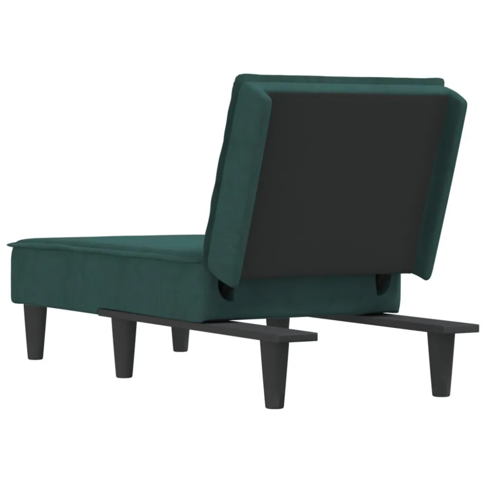 Chaise Longue Velluto Verde Ombroso