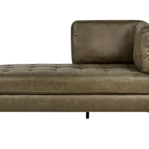 Chaise lounge ecopelle verde lato destro REBAIS