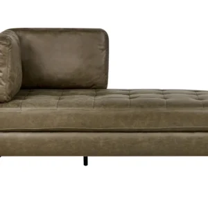 Chaise lounge ecopelle verde lato sinistro REBAIS