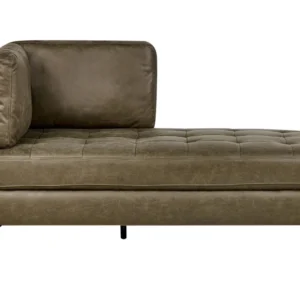 Chaise lounge ecopelle verde lato sinistro REBAIS