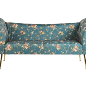Chaise Lounge Floral Pattern Blue NANTILLY