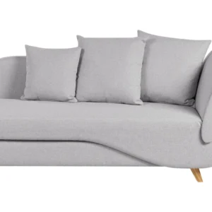 Chaise Lounge tessuto con contenitore grigio distinto lato destro MERI II