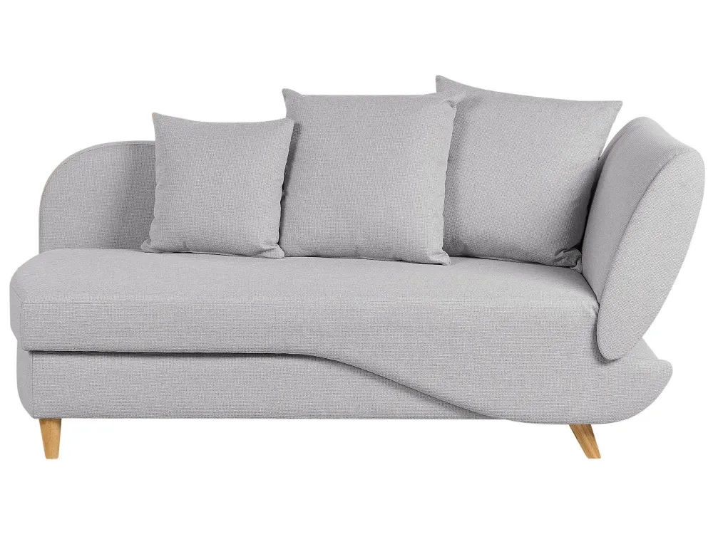 Chaise Lounge tessuto con contenitore grigio distinto lato destro MERI II