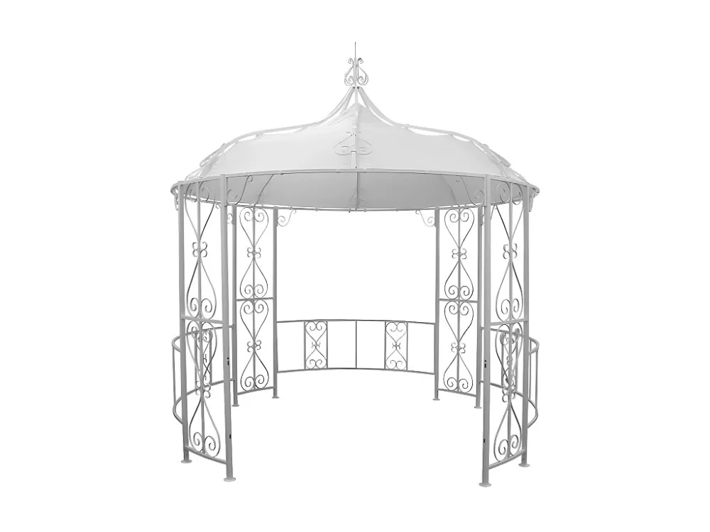 Chiosco telo D300 x H290cm Metallo Bianco Stile Ferro battuto TILCARA
