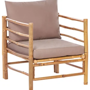 Design Esclusivo Poltrona da giardino CERRETO Legno di bambù Tortora