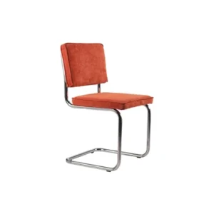 Design Esclusivo Sedia Ridge Rib Arancione Zuiver - 85cm