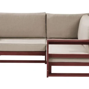 Garden Sofa TIMOR Acacia Wood Dark Red due lati 2 Seater