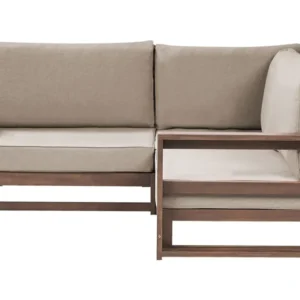 Garden Sofa TIMOR FSC® Certified Acacia Wood Dark Wood Invertibile 2 Seater
