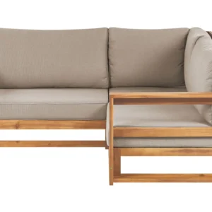 Garden Sofa TIMOR FSC® Certified Acacia Wood Light Wood Reversibile 2 Seater