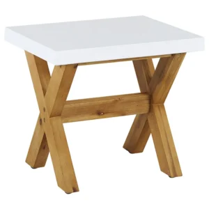 Garden Stool OLBIA Concrete White