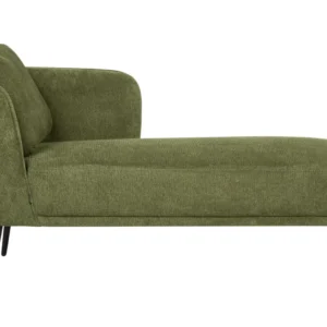 Left Hand Fabric Chaise Lounge Dark Green ARTHEZE