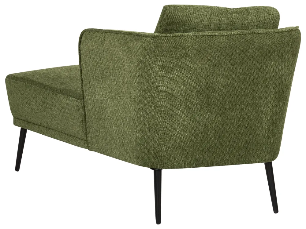 Left Hand Fabric Chaise Lounge Dark Green ARTHEZE