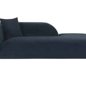 Left Hand Di velluto Chaise Lounge Dark Blue LE CRAU