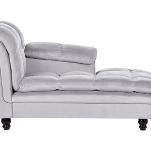 Left Hand Velluto Chaise Lounge Grey LORMONT