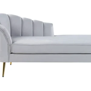 Left Hand velluto Chaise Lounge Grey ALLIER