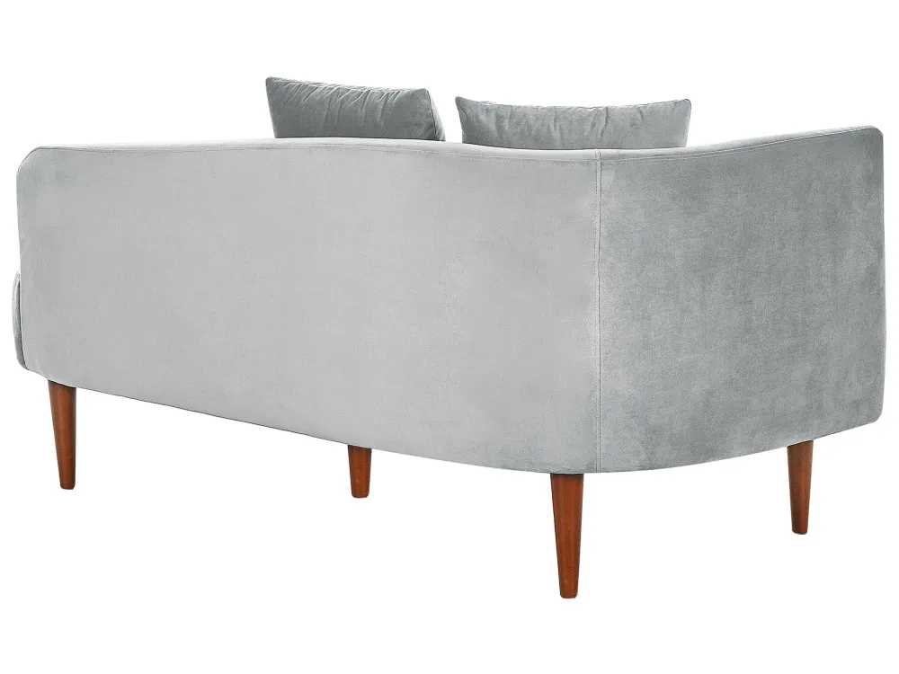 Left Hand Velluto Chaise Lounge Light Grey CHAUMONT