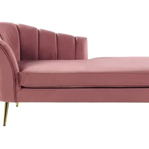 Left Hand velluto Chaise Lounge Pink ALLIER