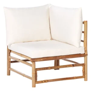 Modulo angolare da giardino CERRETO Legno di bambù Bianco infangato
