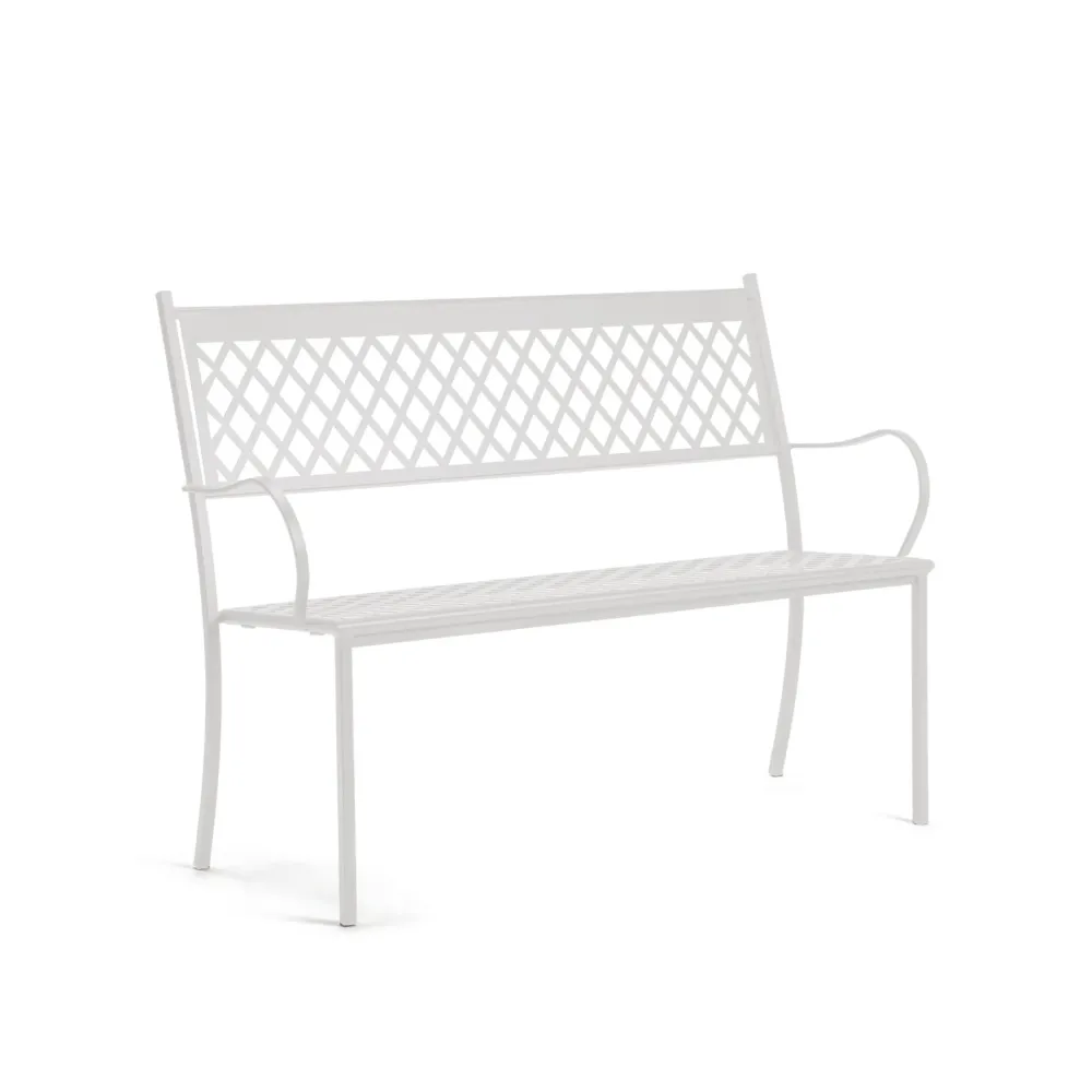 Panca metallo da giardino "Summertime" sofà impilabile cm 127x56 93h