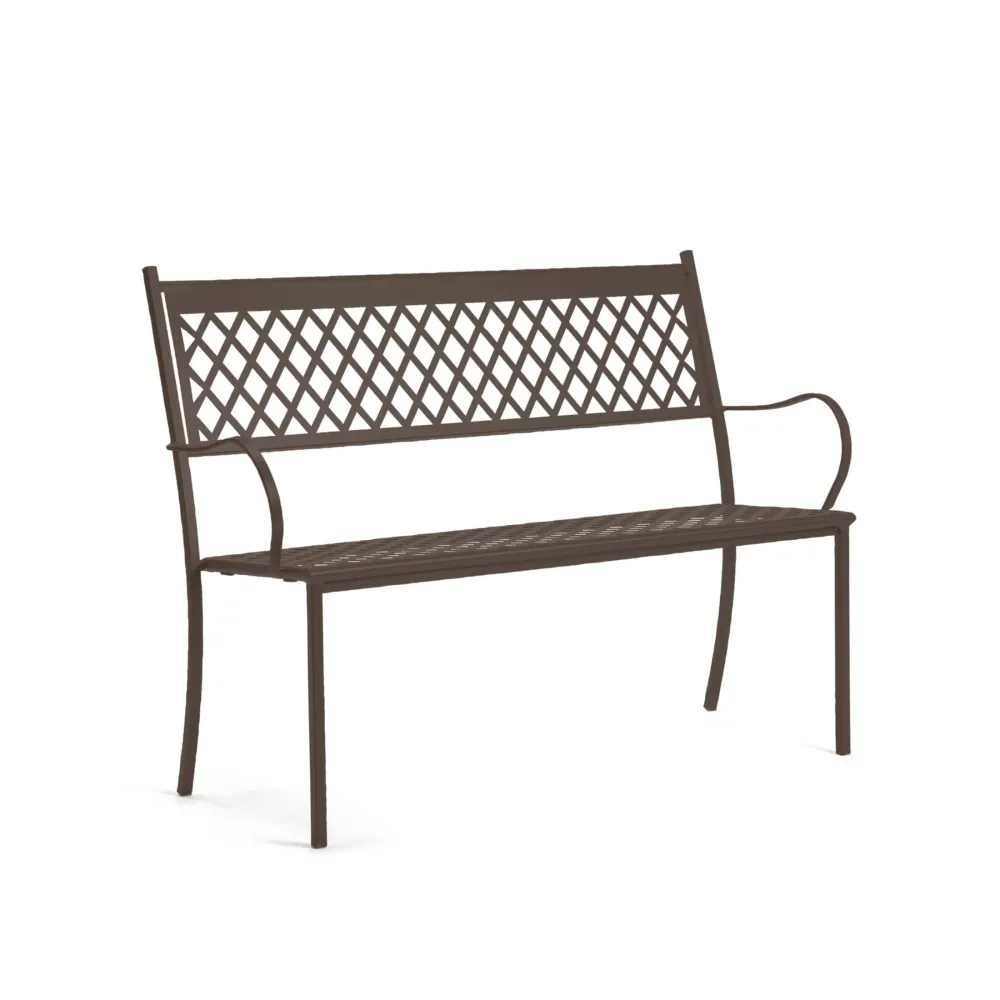 Panca metallo da giardino "Summertime" sofà impilabile cm 127x56 93h