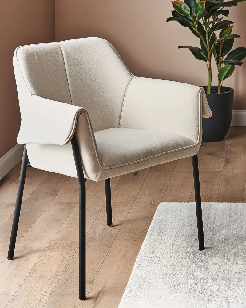 Poltrona ARLA Tessuto Crema