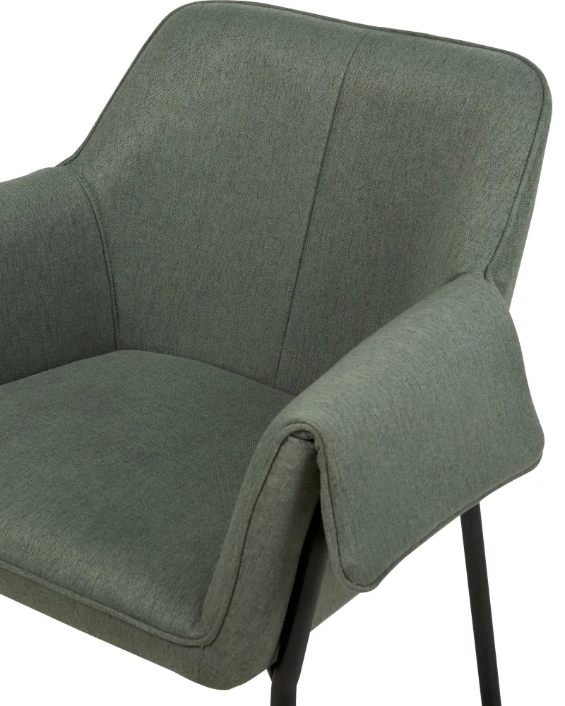 Poltrona ARLA Tessuto Verde cupo