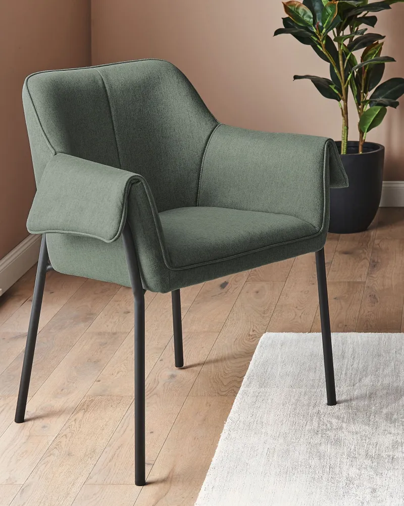 Poltrona ARLA Tessuto Verde ombroso