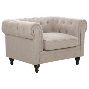 Poltrona CHESTERFIELD Tessuto Tortora
