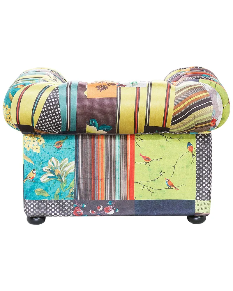 Poltrona CHESTERFIELD Tessuto Verde trasparente