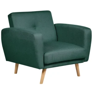 Poltrona FLORLI Tessuto Verde cupo