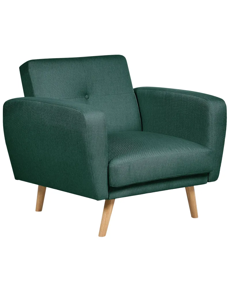 Poltrona FLORLI Tessuto Verde cupo