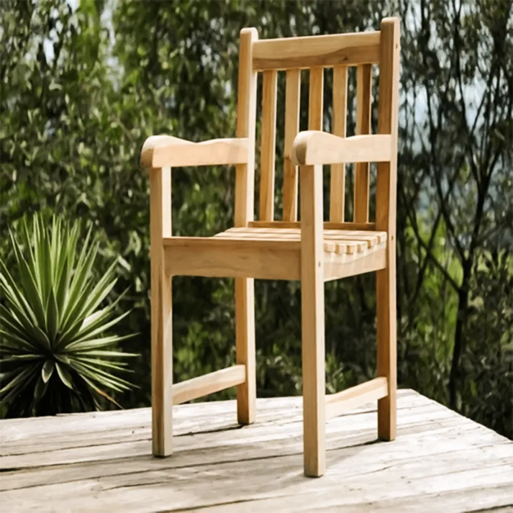 Poltrona da giardino "Royal" legno massello tropicale cm 61x63 90h