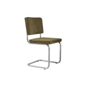 Poltrona Girevole Sedia Ridge Rib Verde Zuiver - 85cm