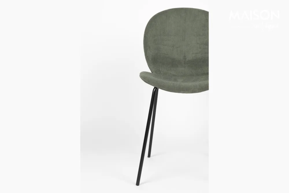 Poltrona Girevole Sedia velluto verde Bonnet Zuiver - 84cm