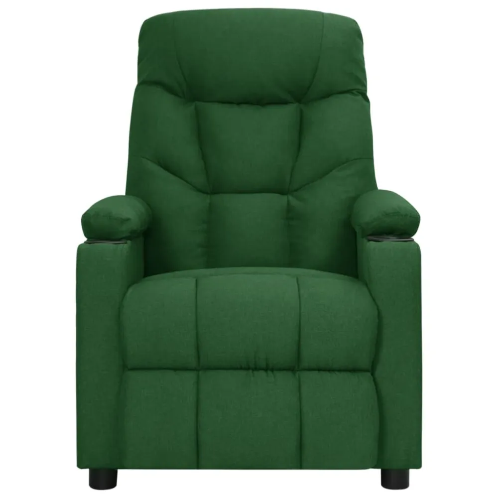 Poltrona Massaggiante Elettrica Verde Nero Tessuto