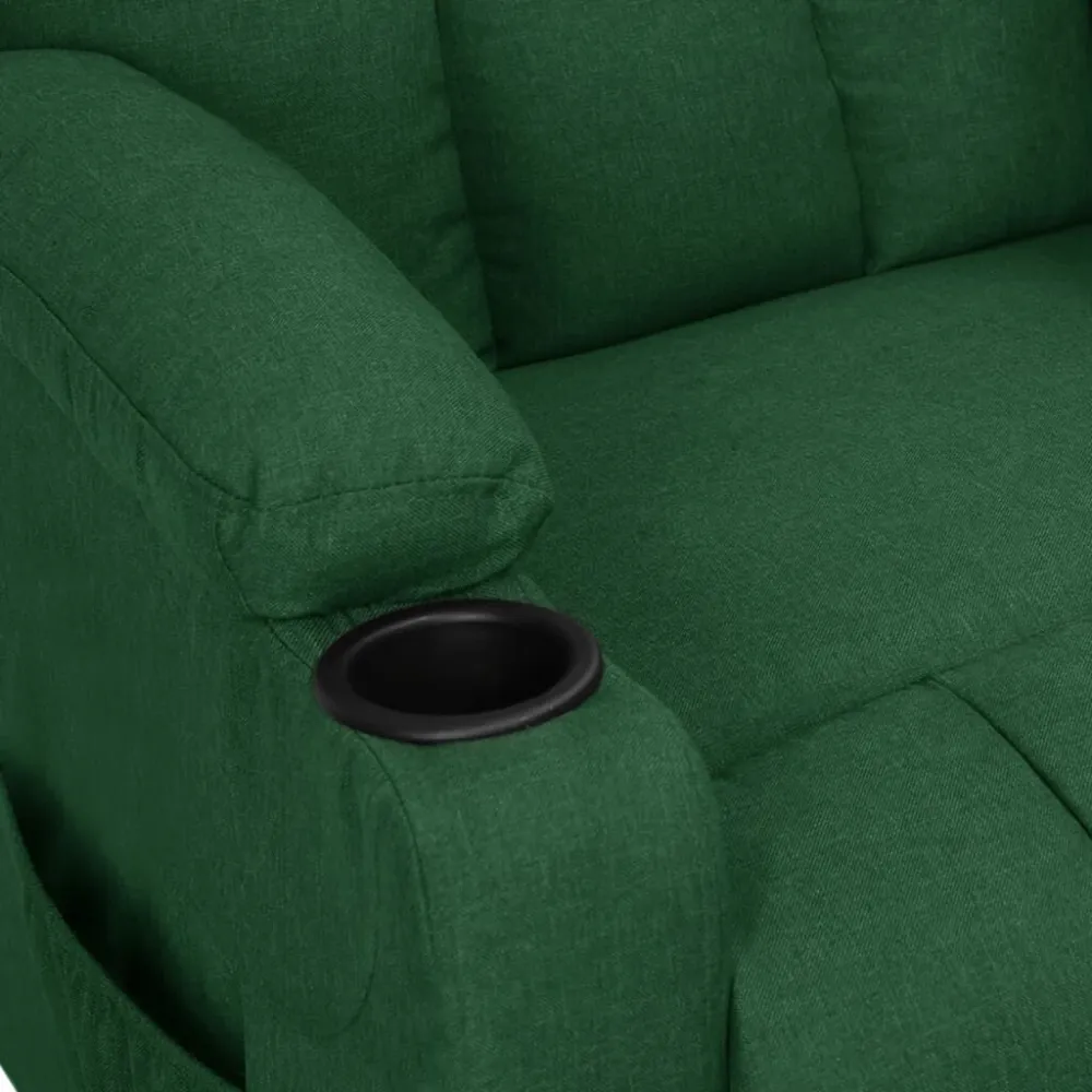 Poltrona Massaggiante Elettrica Verde Nero Tessuto